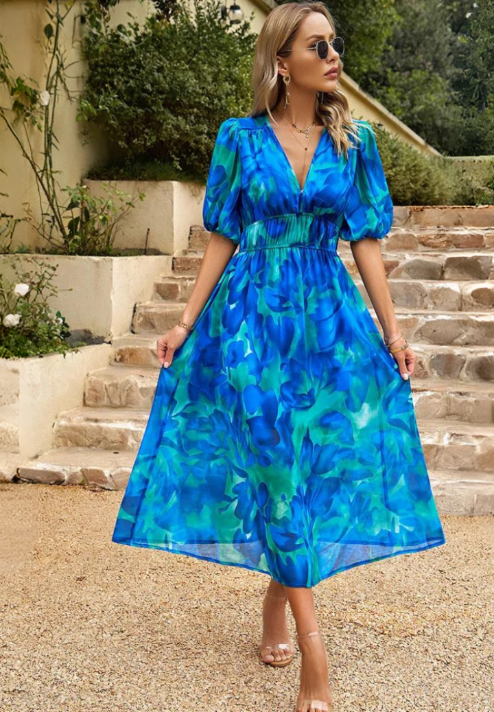 Wendy | Romantic Floral Print Relaxed Dress