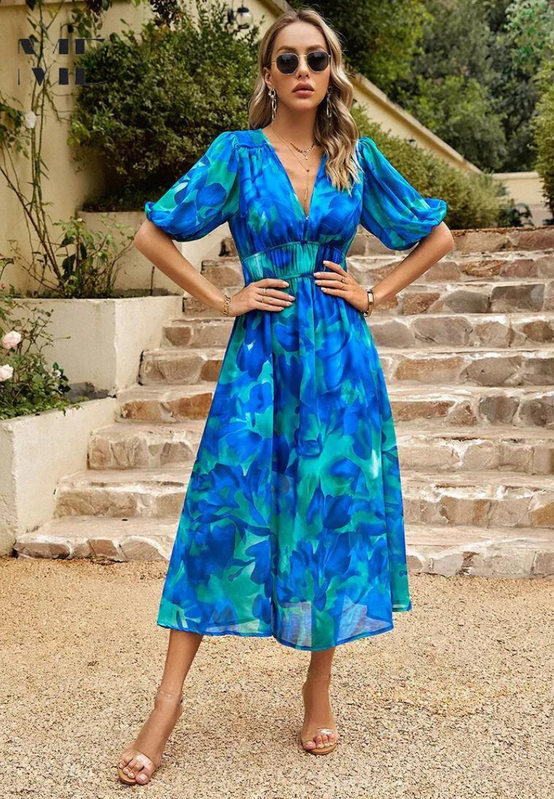 Wendy | Romantic Floral Print Relaxed Dress