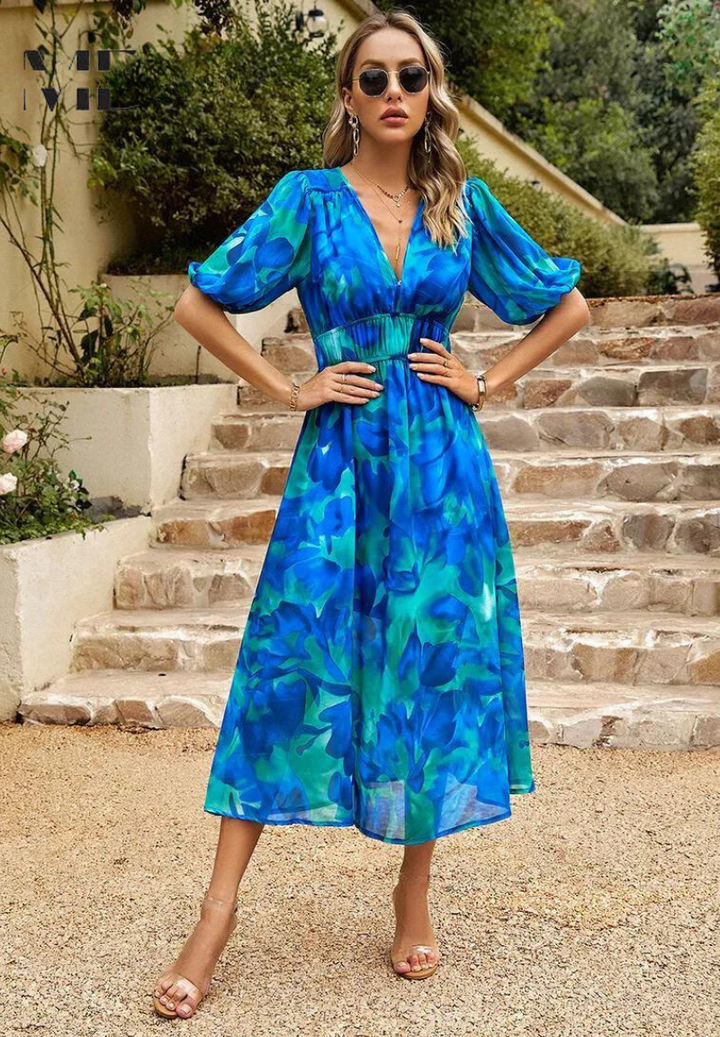 Wendy | Romantic Floral Print Relaxed Dress