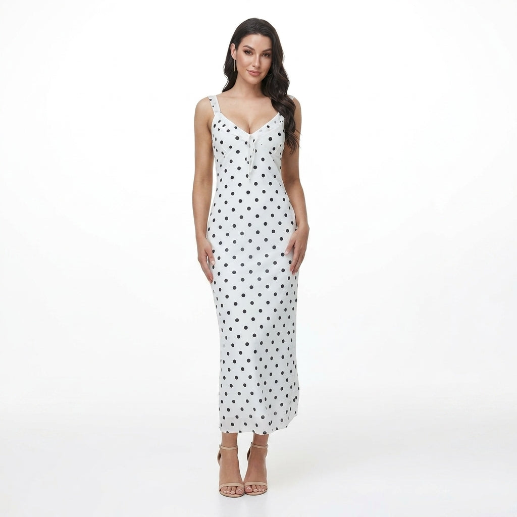 Estella | Floral Ruffle-Strap Fitted Maxi Wedding Guest Dress