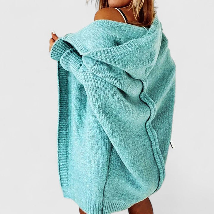 Adelaide | Oversized Knee-Length Hooded Cardigan