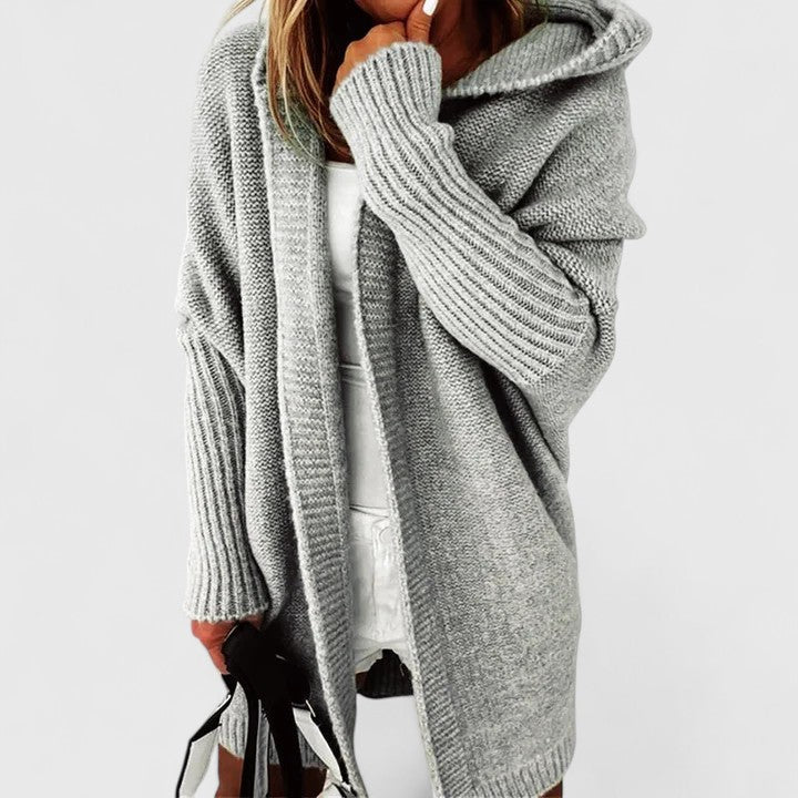 Adelaide | Oversized Knee-Length Hooded Cardigan