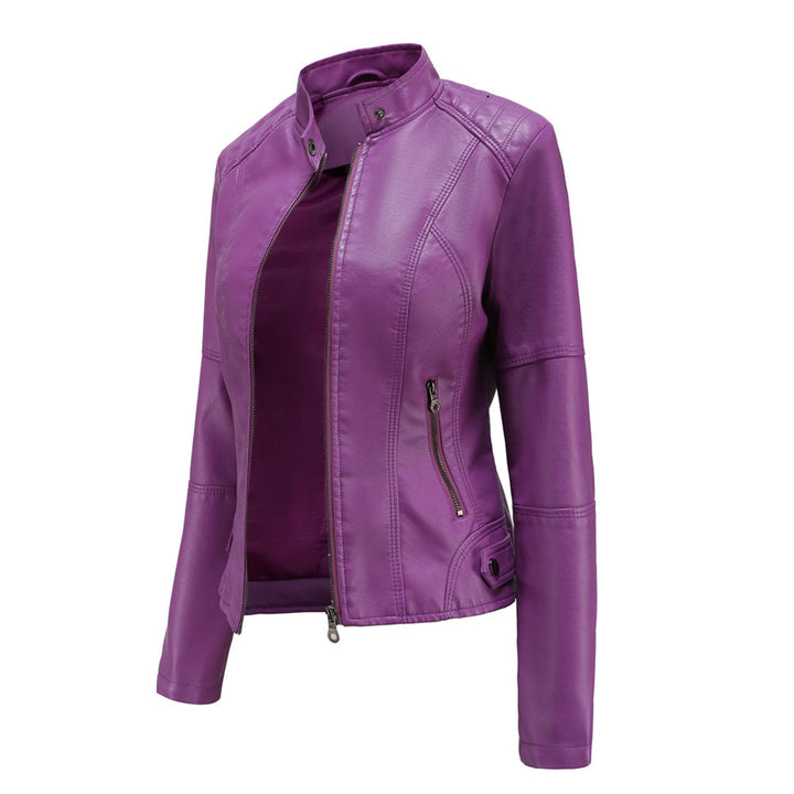 Briar | Tailored Leather Biker Jacket with Asymmetric Zip