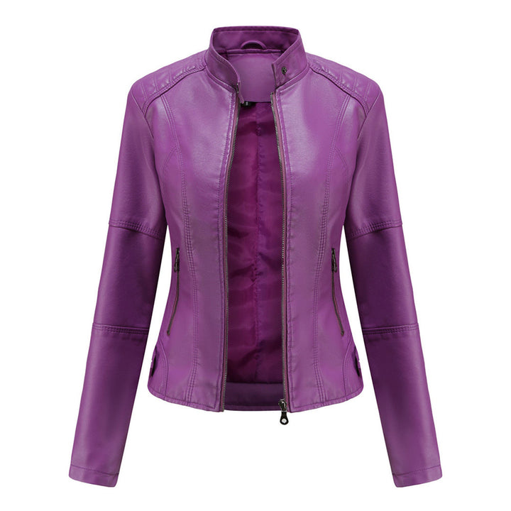 Briar | Tailored Leather Biker Jacket with Asymmetric Zip