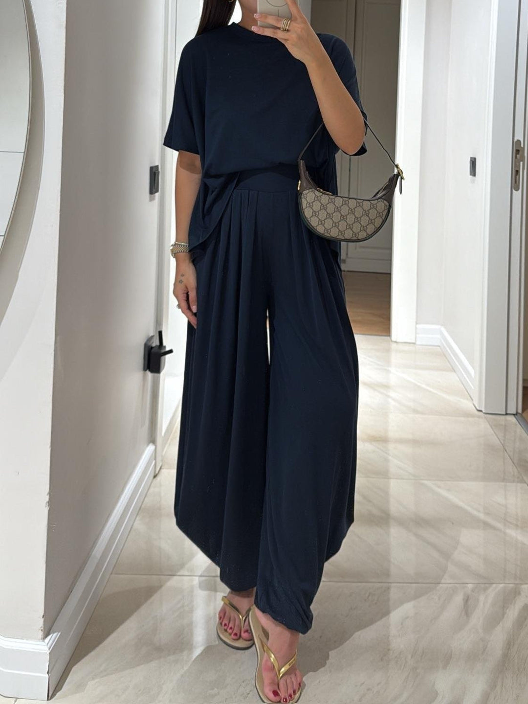 Nia | Casual Top and Wide-Leg Pants Set