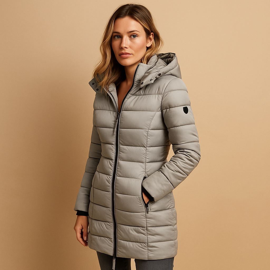 Faith | Mid-Length Puffer Coat with Removable Hood