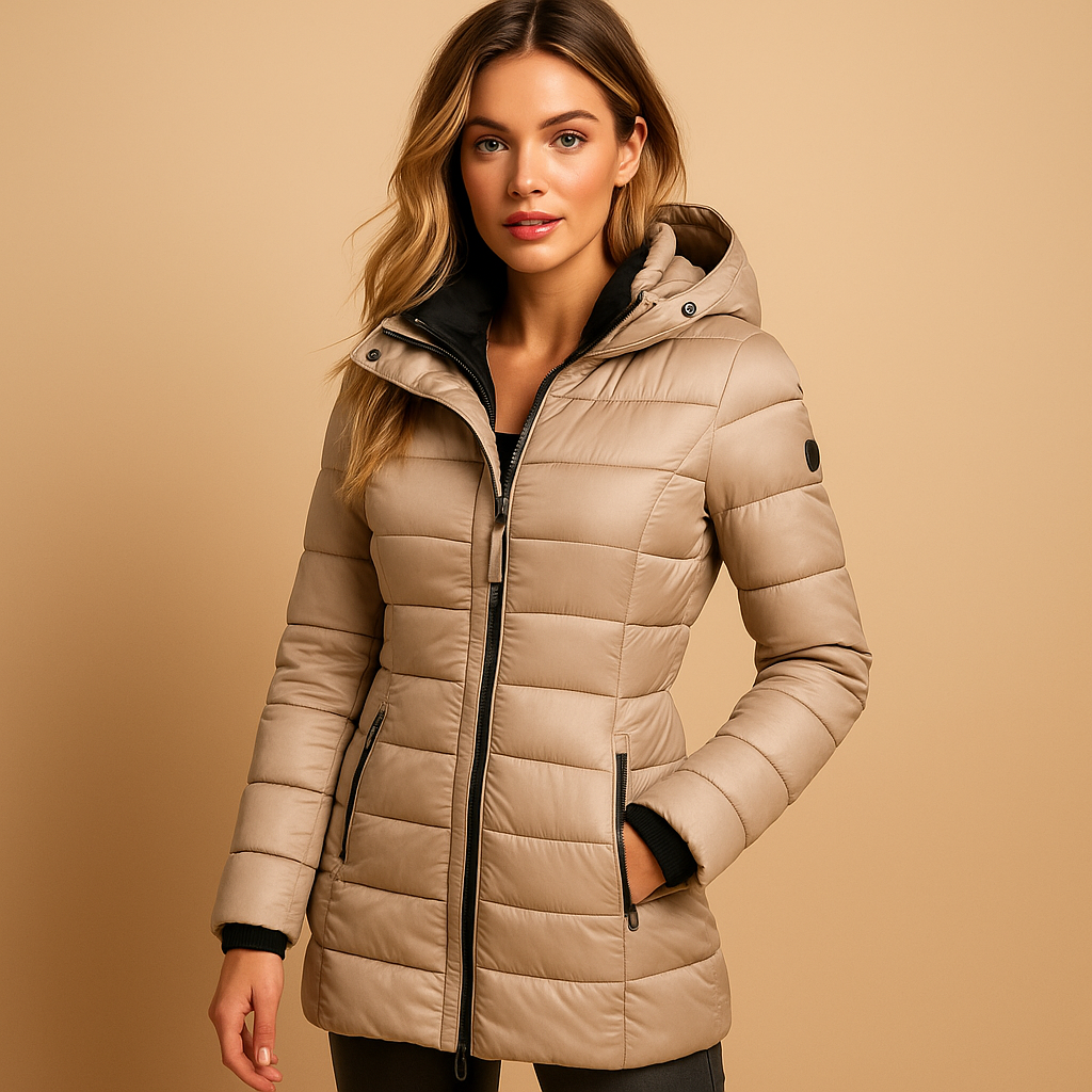 Faith | Mid-Length Puffer Coat with Removable Hood