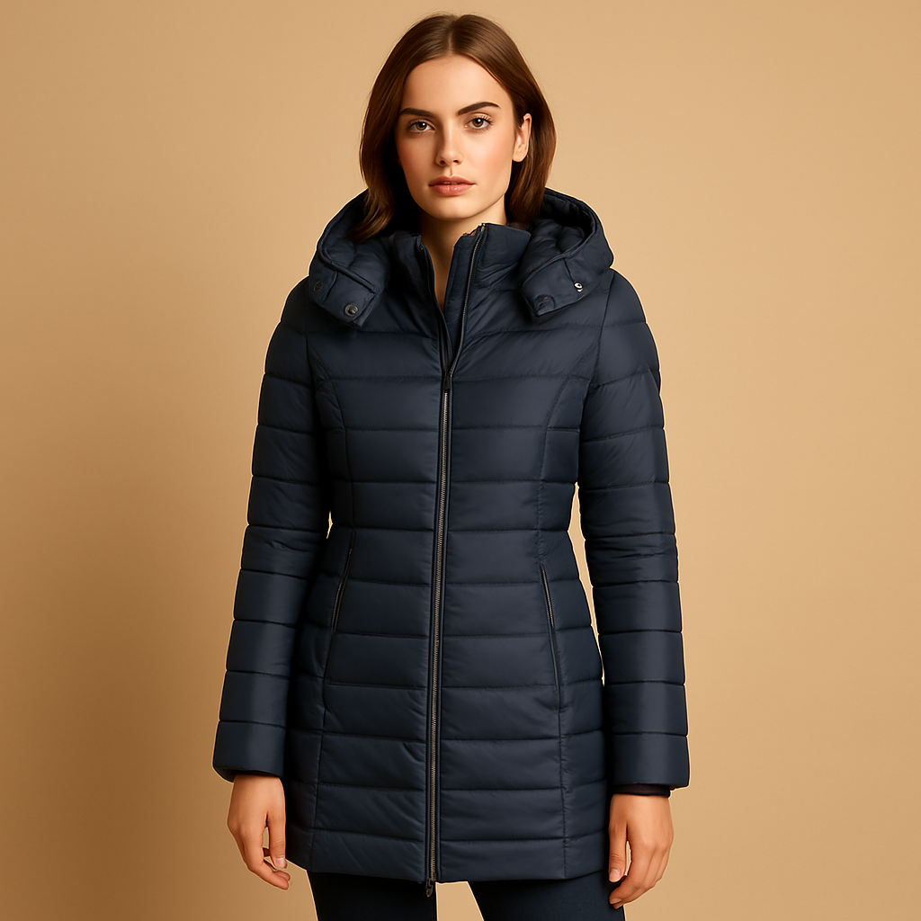 Faith | Mid-Length Puffer Coat with Removable Hood