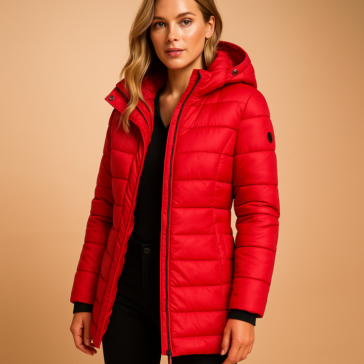 Faith | Mid-Length Puffer Coat with Removable Hood