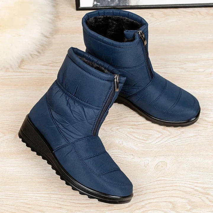 Aspen | Waterproof Quilted Mid-Calf Snow Boots with Buckle Strap