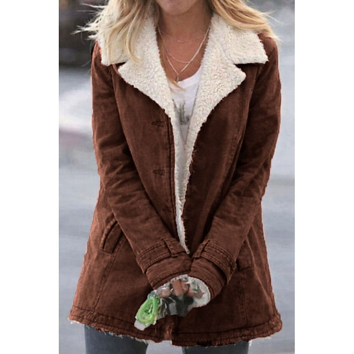 Clover | Sherpa-Lined Winter Coat with Turndown Collar