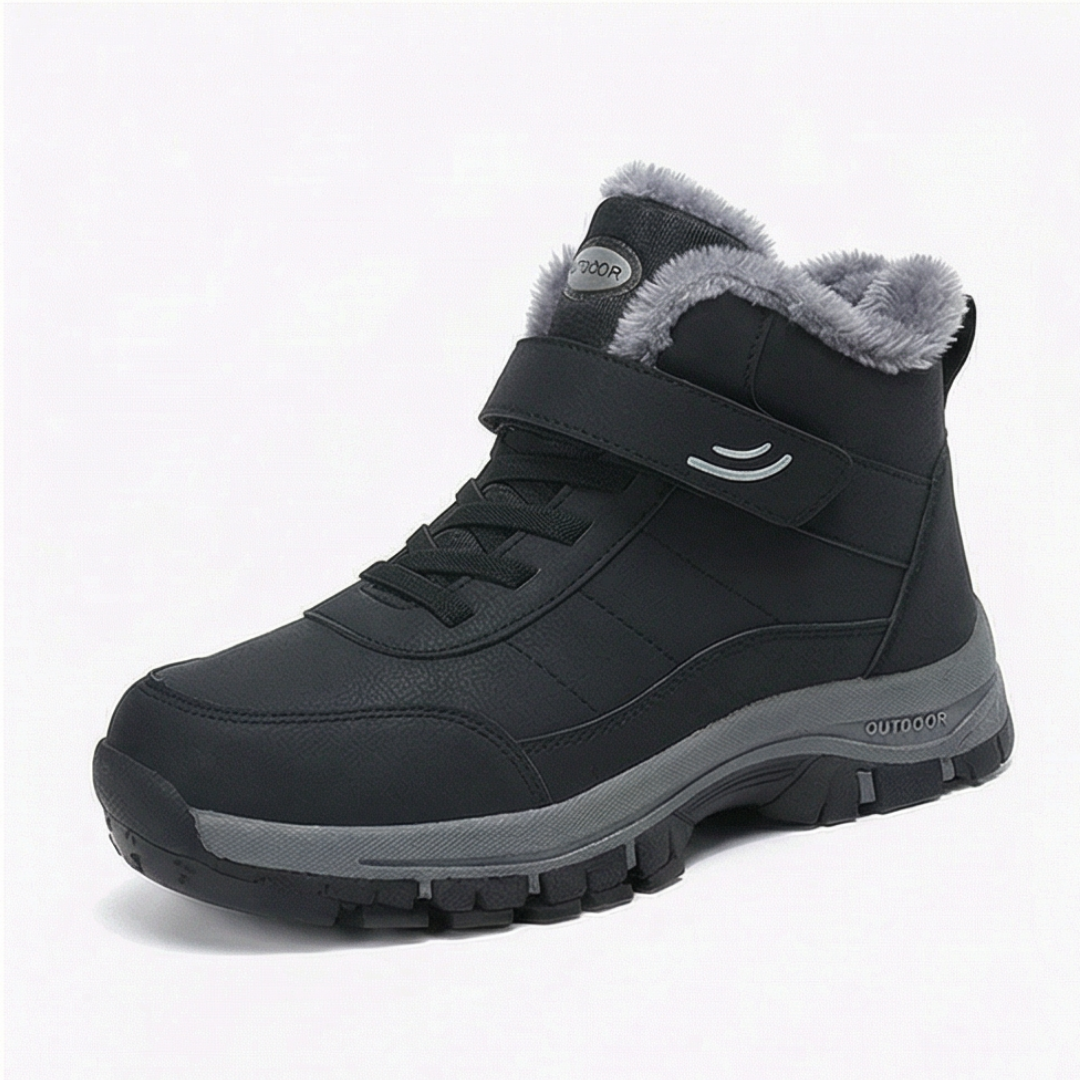 Kenzie | Waterproof Fur-Lined Winter Ankle Boots with Velcro Strap