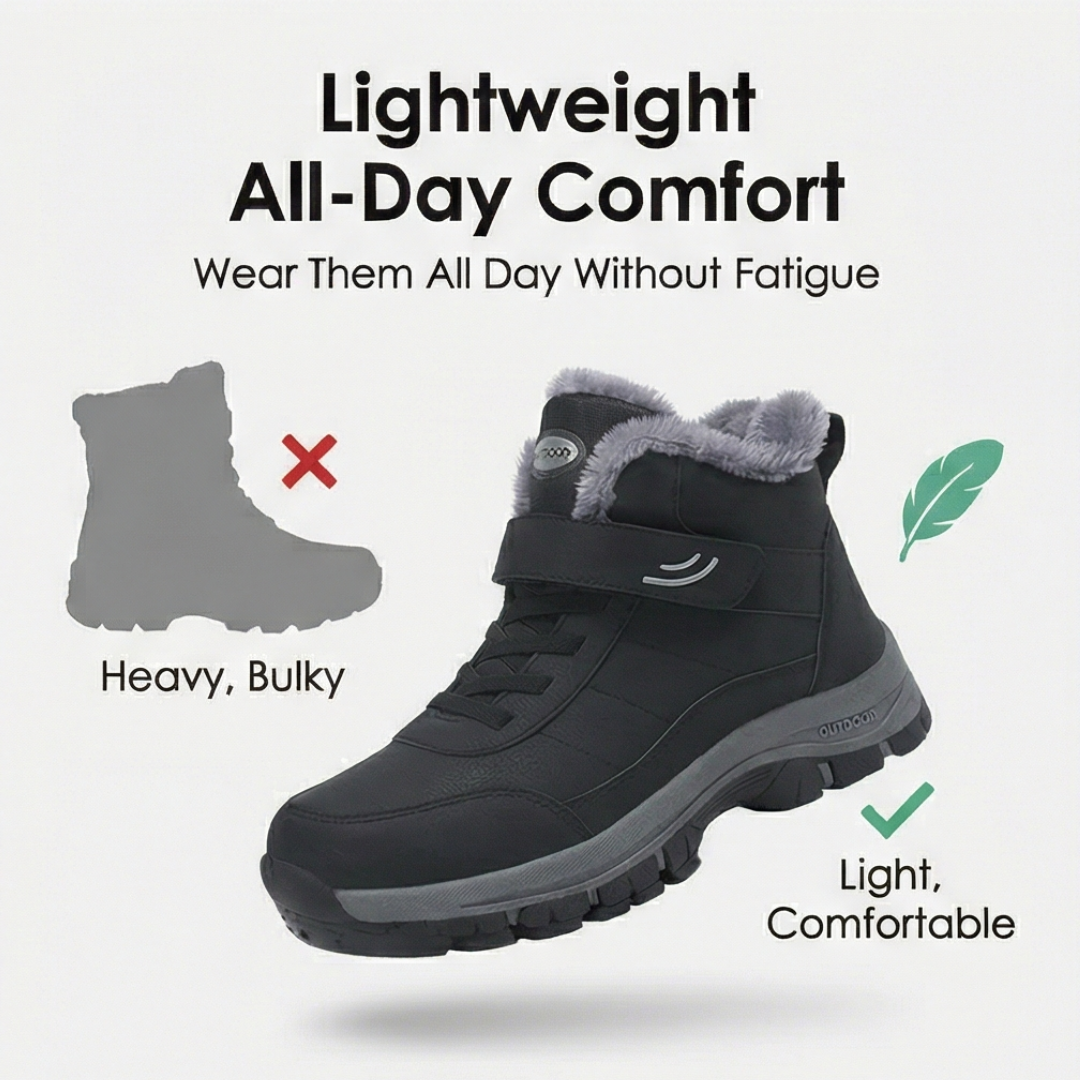 Kenzie | Waterproof Fur-Lined Winter Ankle Boots with Velcro Strap