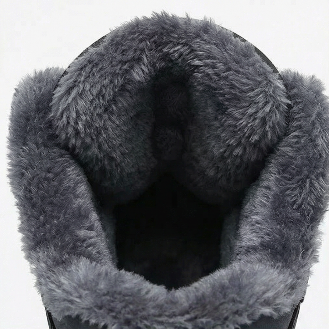 Kenzie | Waterproof Fur-Lined Winter Ankle Boots with Velcro Strap