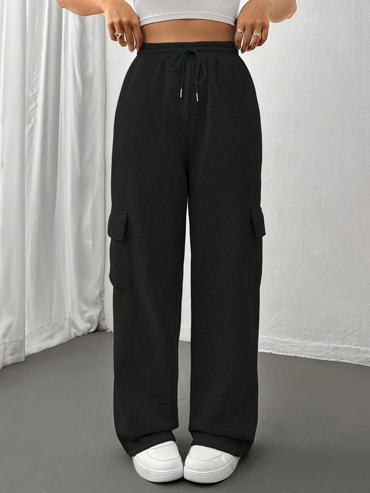 Fallon | Relaxed Straight-Leg Cargo Sweatpants