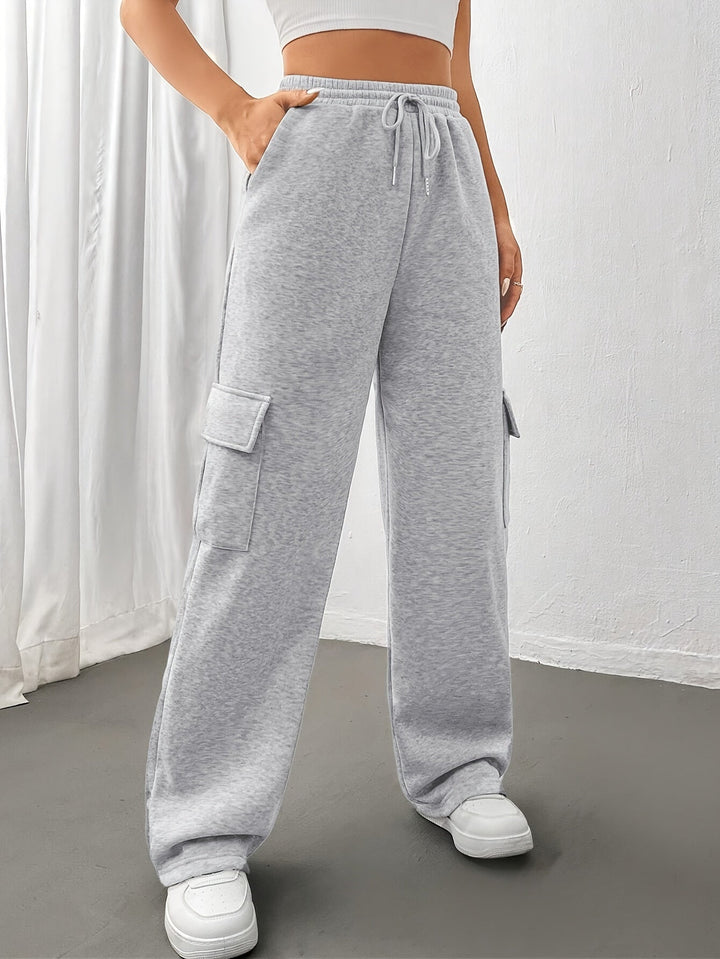 Fallon | Relaxed Straight-Leg Cargo Sweatpants