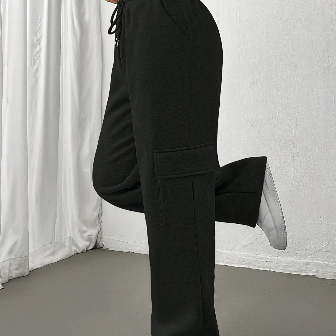 Fallon | Relaxed Straight-Leg Cargo Sweatpants