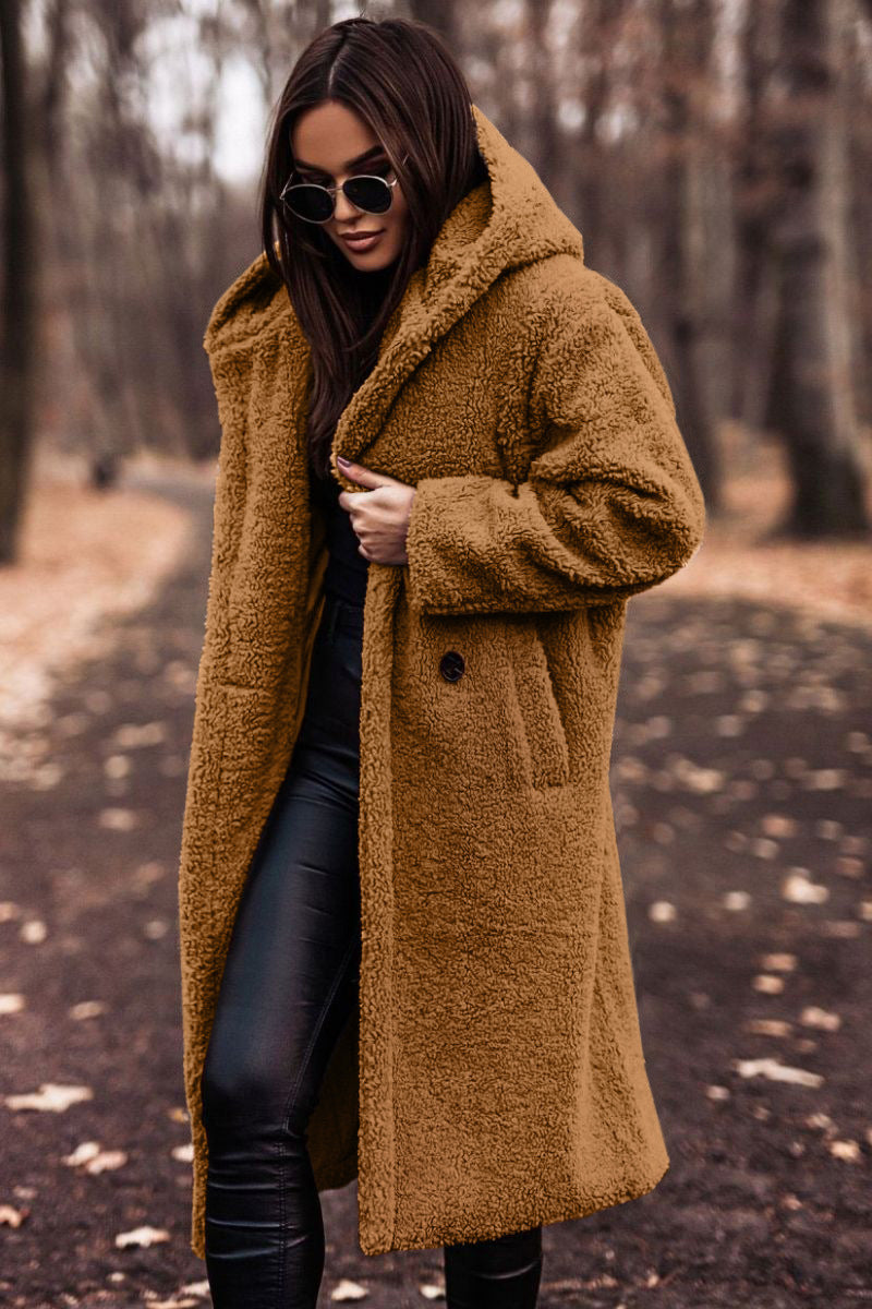 Ines | Oversized Knee-Length Teddy Coat