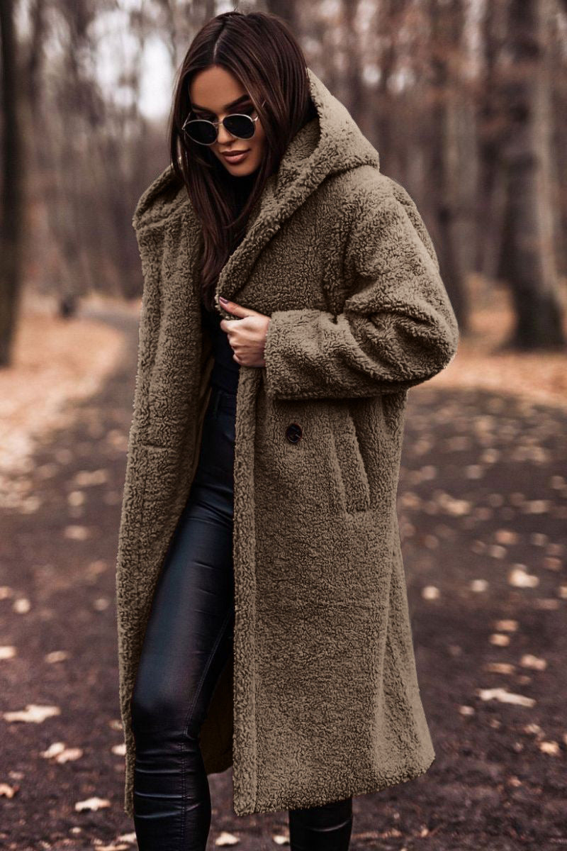 Ines | Oversized Knee-Length Teddy Coat