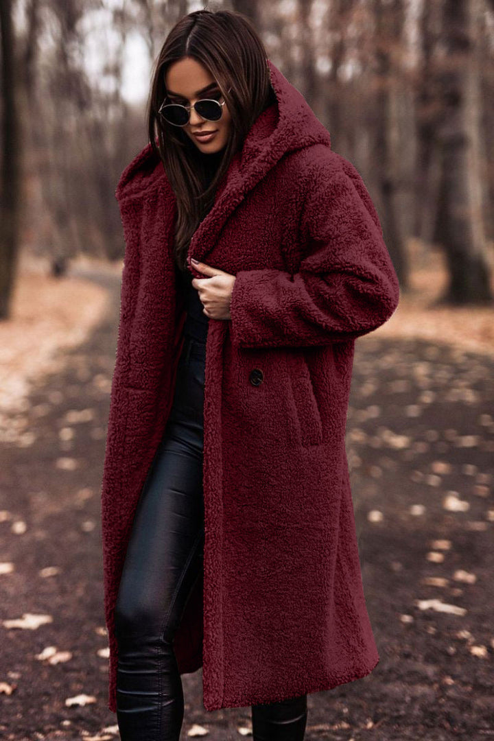 Ines | Oversized Knee-Length Teddy Coat
