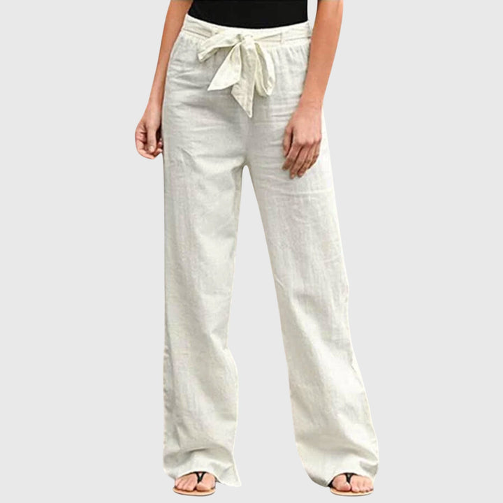 Elowen | Belted High-Waisted Wide-Leg Pants