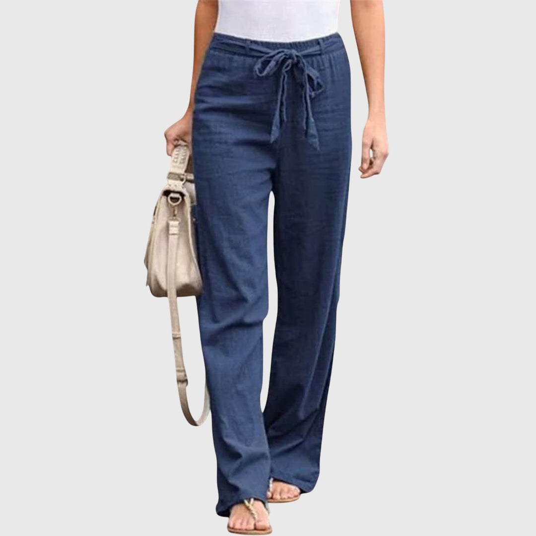 Elowen | Belted High-Waisted Wide-Leg Pants