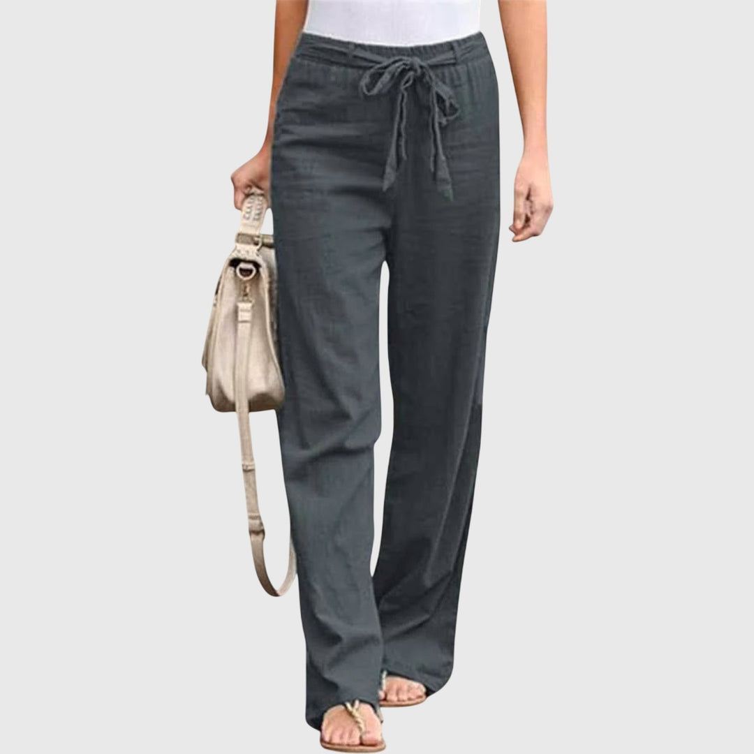 Elowen | Belted High-Waisted Wide-Leg Pants