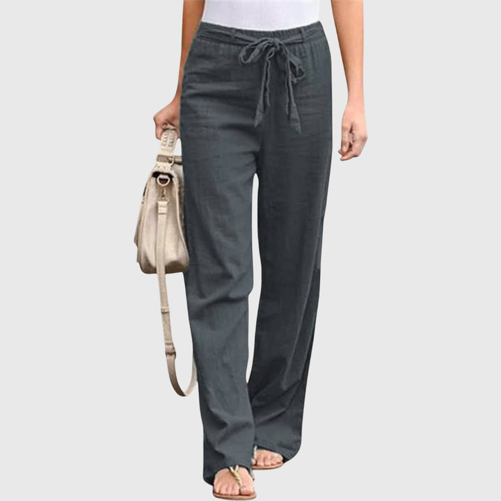 Elowen | Belted High-Waisted Wide-Leg Pants