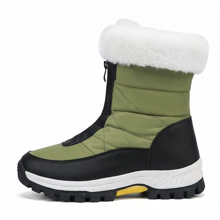 Mila | Waterproof Quilted Faux Fur-Lined Winter Snow Boots