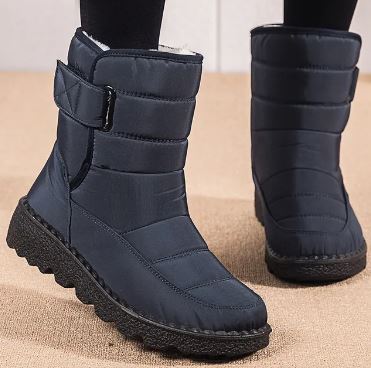 Aspen | Waterproof Quilted Mid-Calf Snow Boots with Buckle Strap