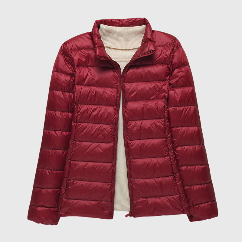 Evelyn | Lightweight Quilted Jacket with Hood or Stand Collar
