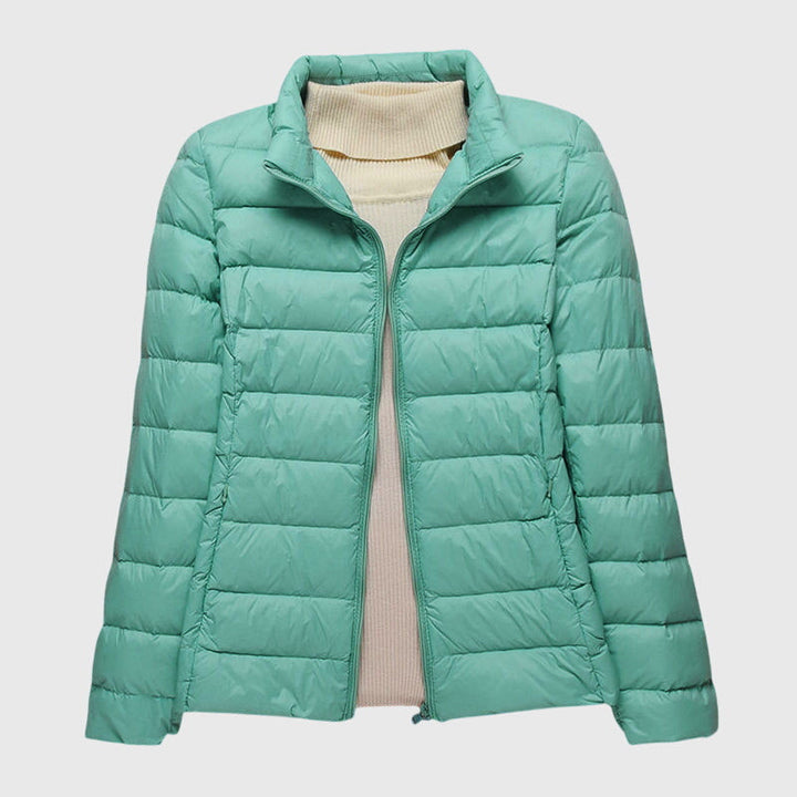 Evelyn | Lightweight Quilted Jacket with Hood or Stand Collar