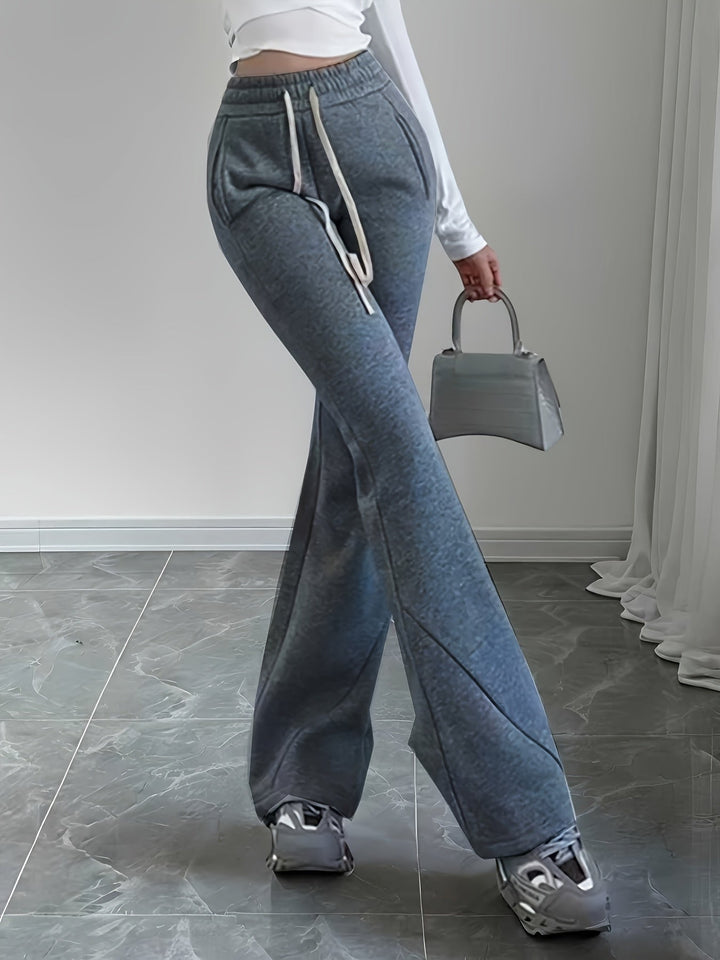 Charlie | High-Waisted Flared Drawstring Sweatpants