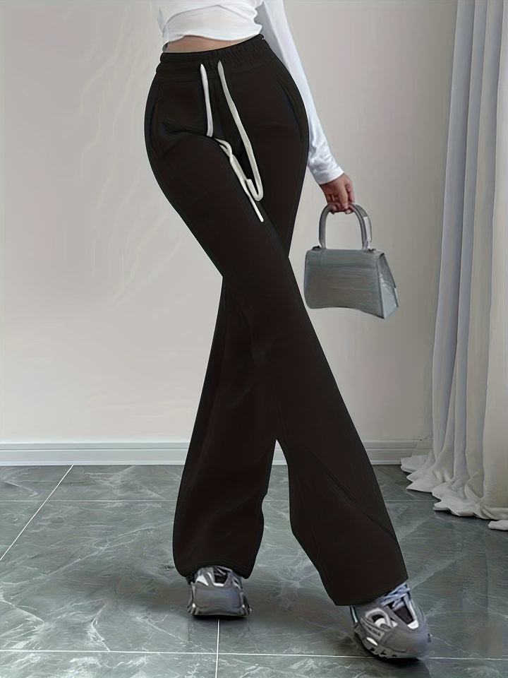 Charlie | High-Waisted Flared Drawstring Sweatpants