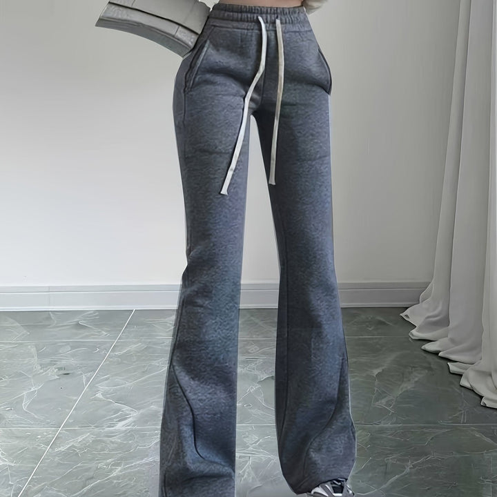 Charlie | High-Waisted Flared Drawstring Sweatpants