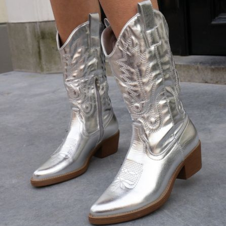 Oakley | Metallic Finish Western Cowboy Boots
