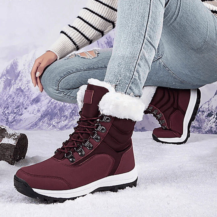 Emery | Waterproof Faux Fur-Lined Lace-Up Hiking-Style Snow Boots