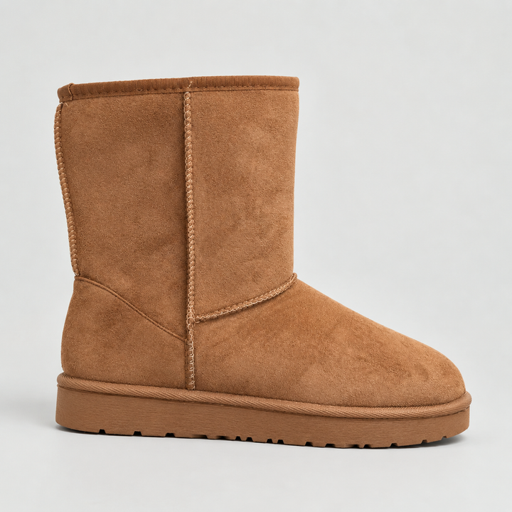 Jada | Faux-Suede Fleece-Lined Mid-Calf Pull-On Winter Boots