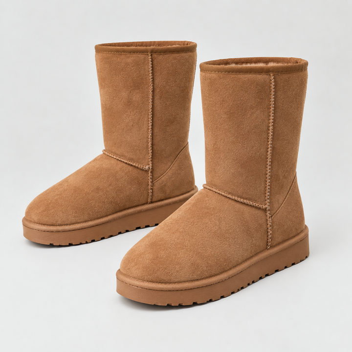 Jada | Faux-Suede Fleece-Lined Mid-Calf Pull-On Winter Boots