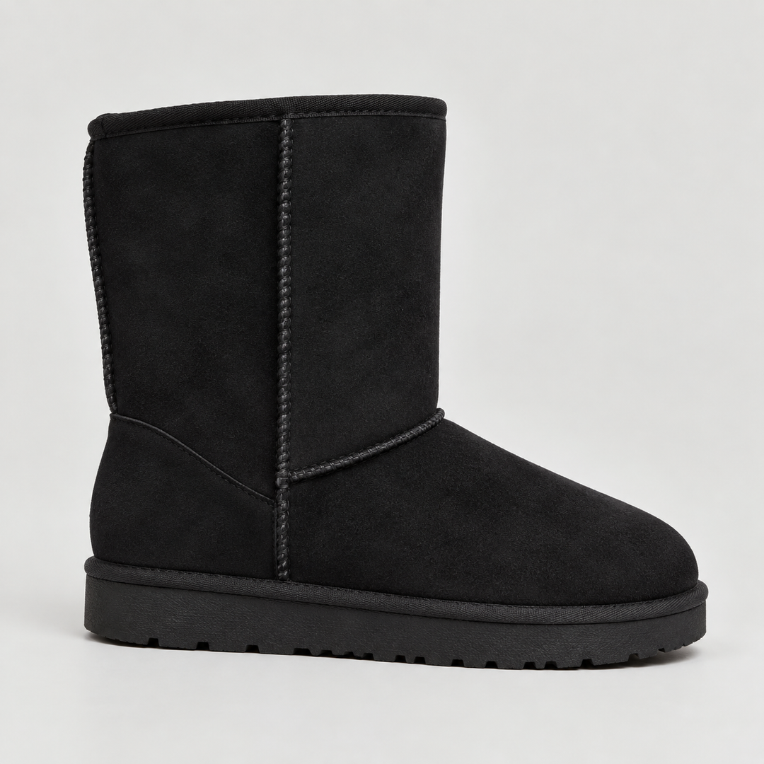 Jada | Faux-Suede Fleece-Lined Mid-Calf Pull-On Winter Boots