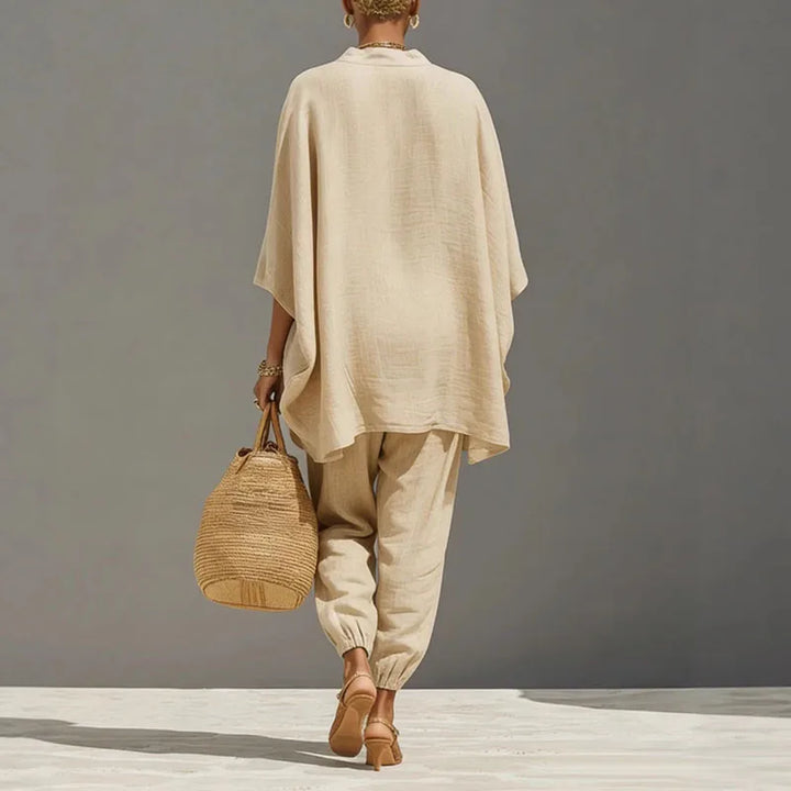 Esther | Batwing Sleeve Top and Wide-Leg Pants Set