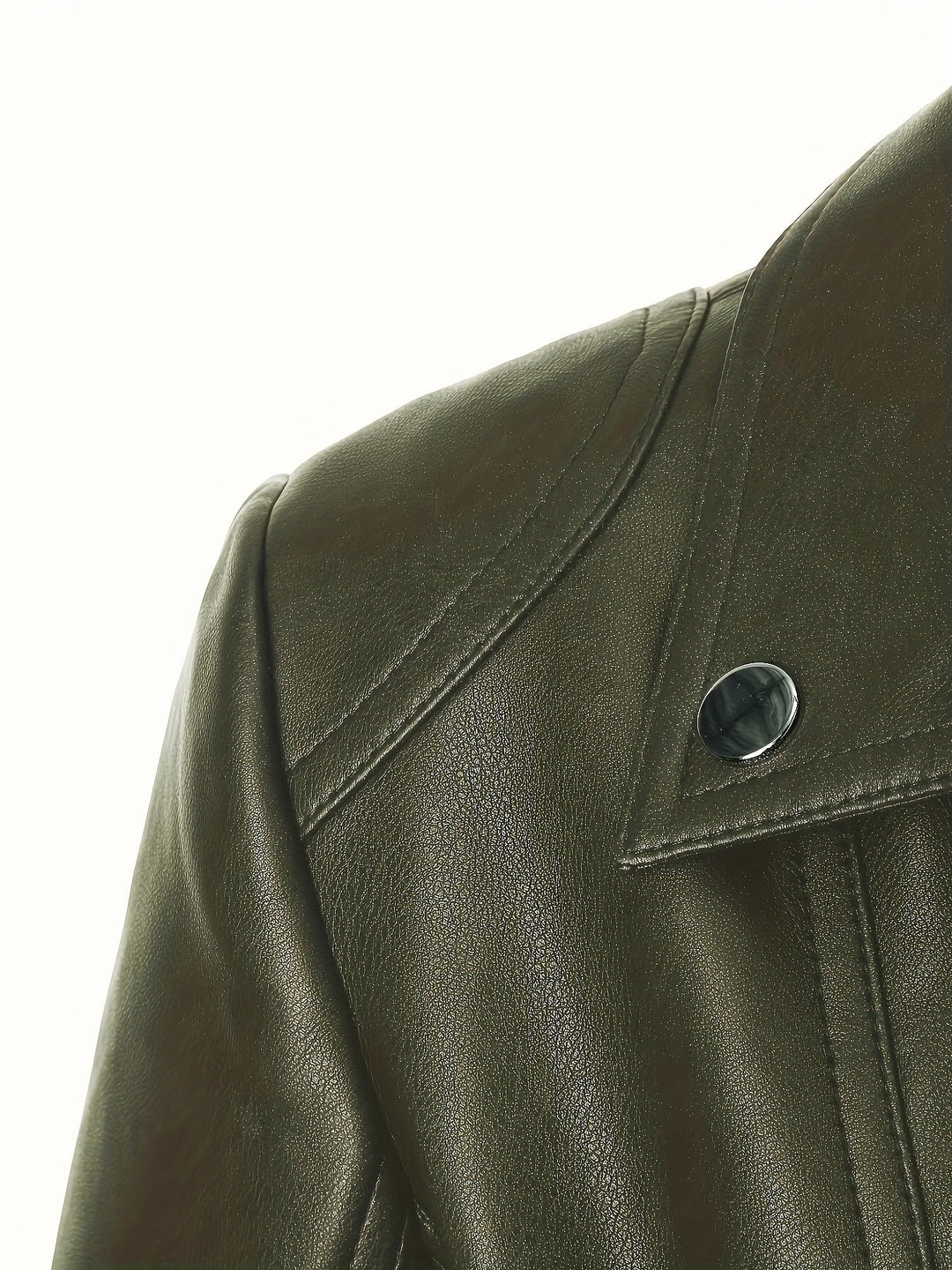 Gia | Slim-Fit Faux-Leather Biker Jacket with Asymmetric Zip