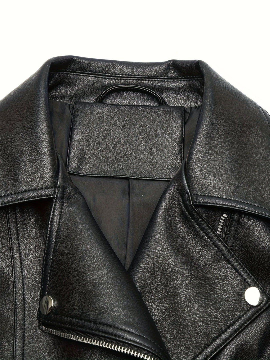 Gia | Slim-Fit Faux-Leather Biker Jacket with Asymmetric Zip