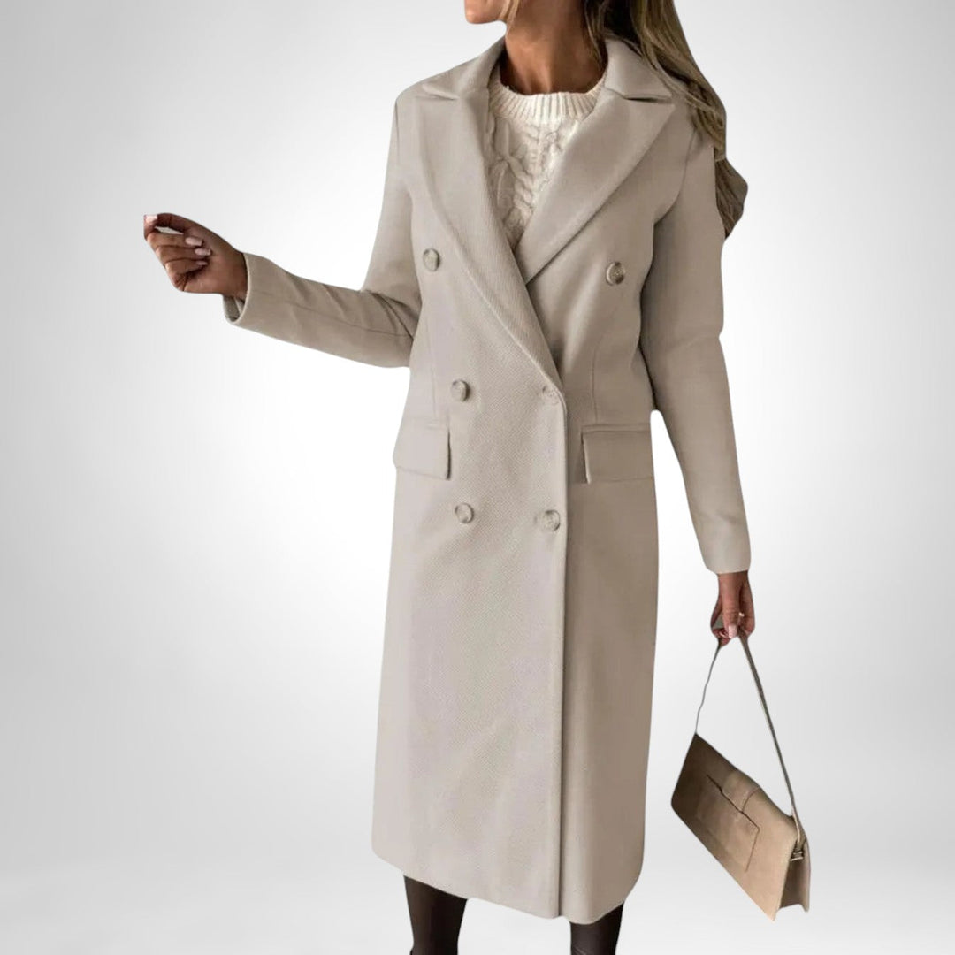 Neve | Double-Breasted Long Tailored Winter Coat