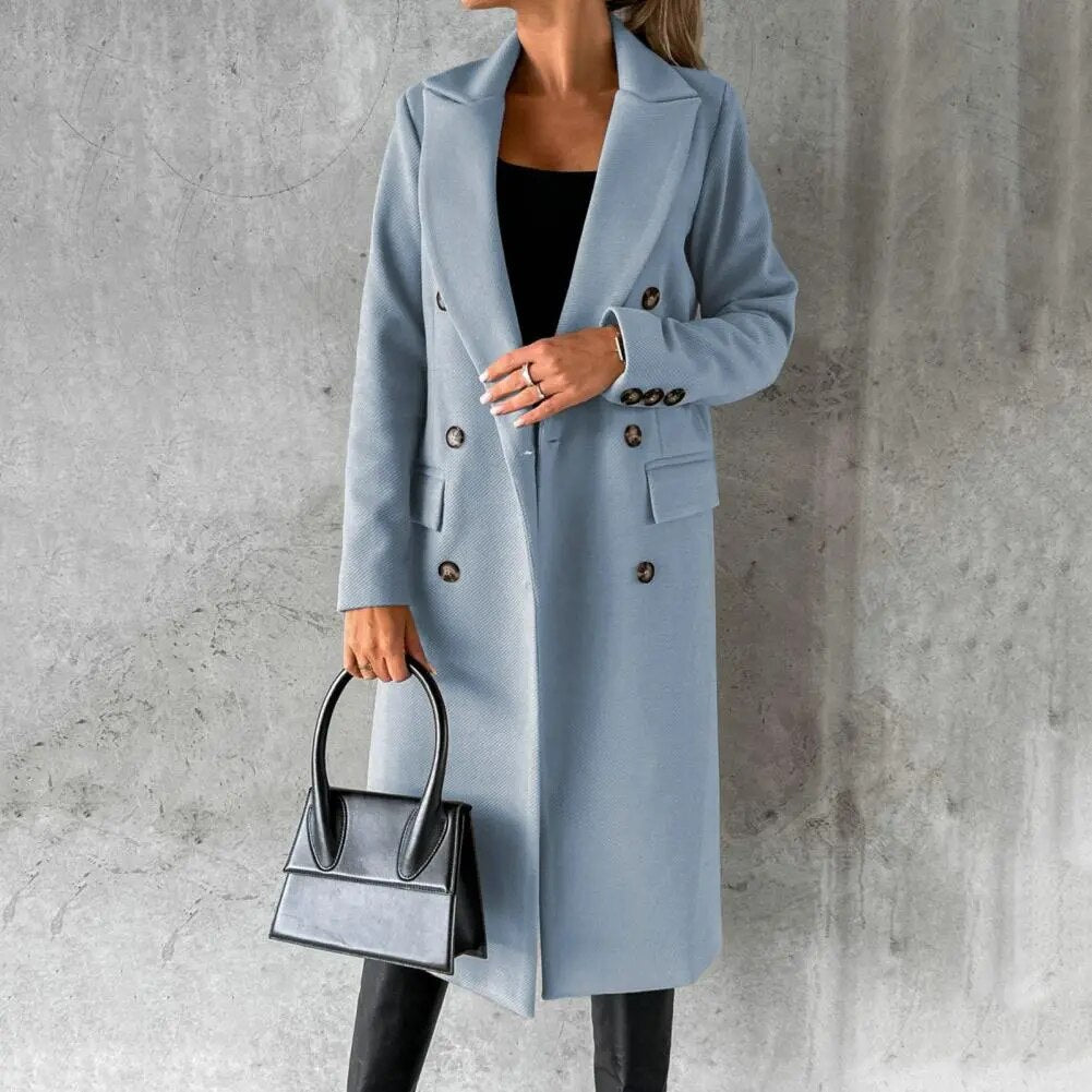 Neve | Double-Breasted Long Tailored Winter Coat