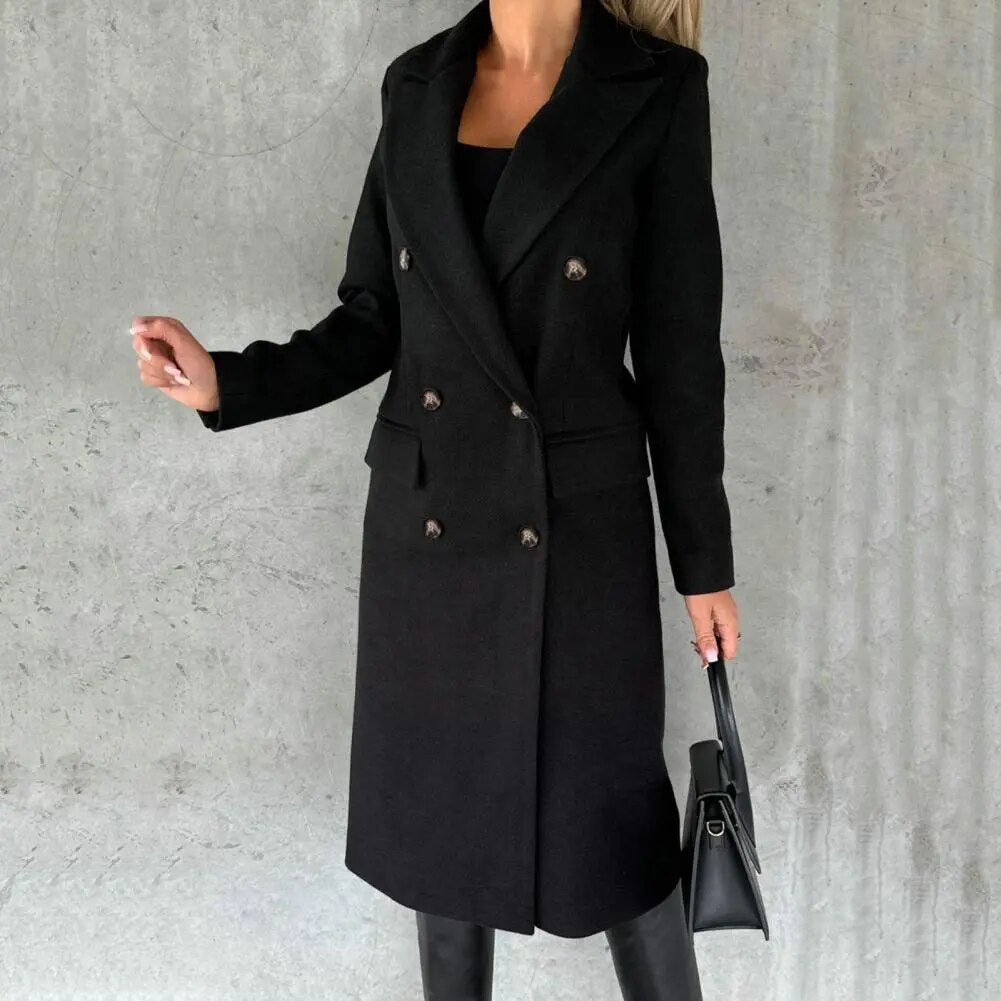 Neve | Double-Breasted Long Tailored Winter Coat