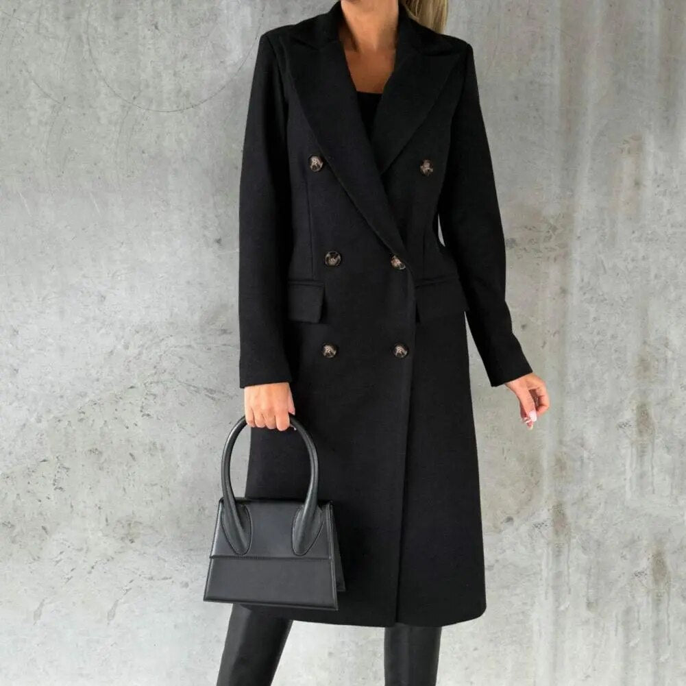 Neve | Double-Breasted Long Tailored Winter Coat