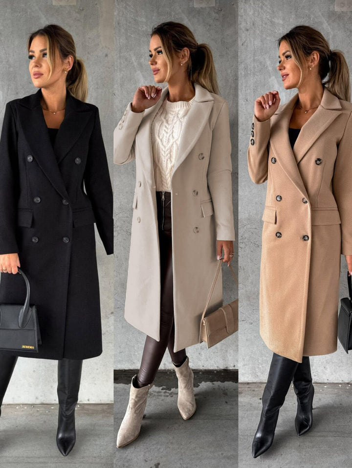 Neve | Double-Breasted Long Tailored Winter Coat