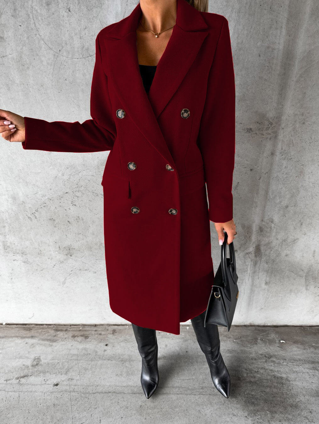 Neve | Double-Breasted Long Tailored Winter Coat