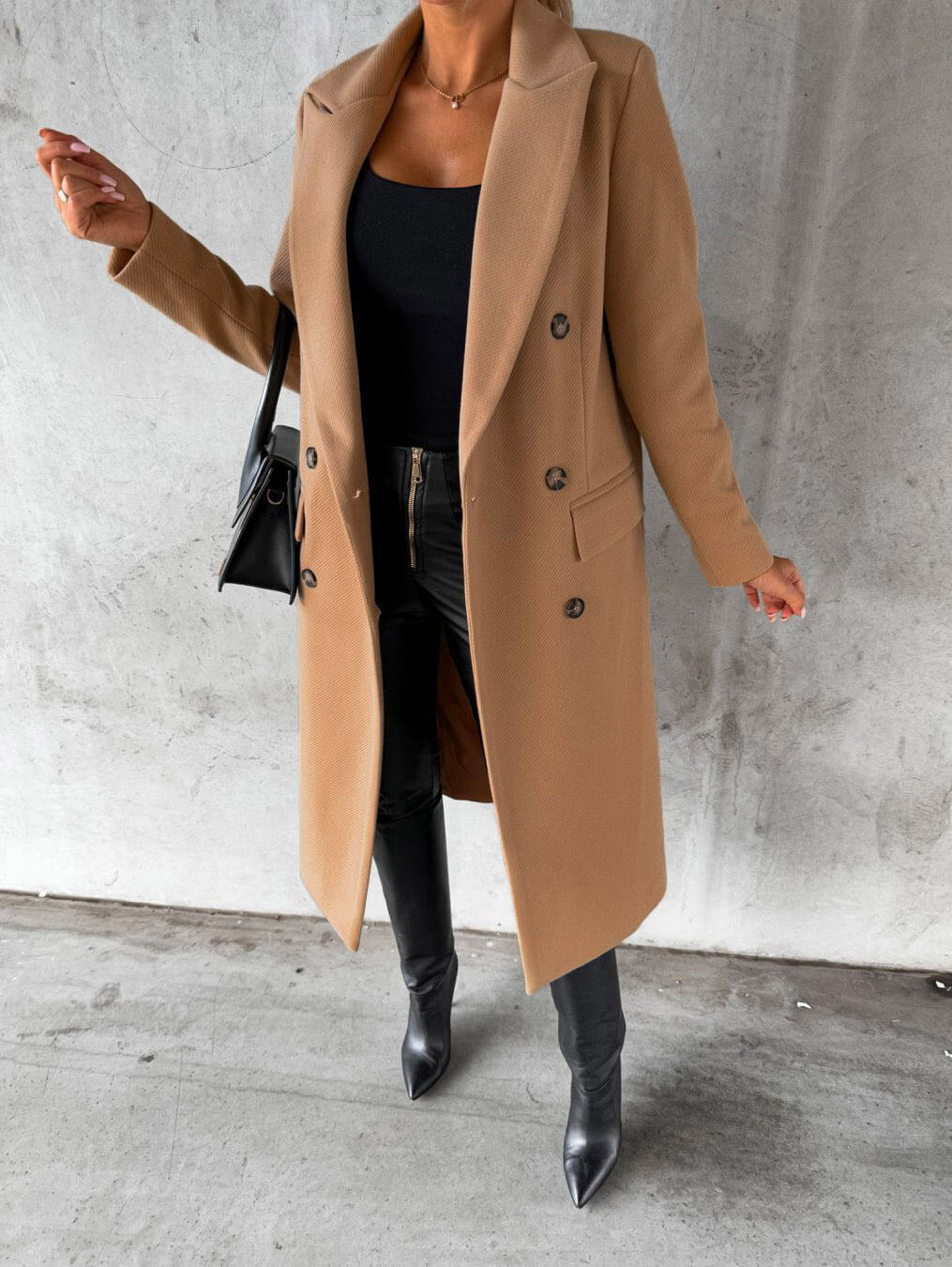 Neve | Double-Breasted Long Tailored Winter Coat